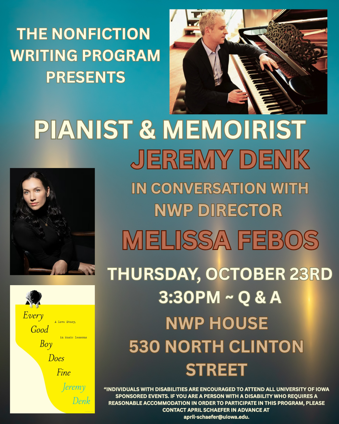 Jeremy Denk and Melissa Febos