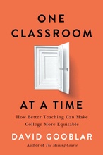 cover of One Classroom at a Time, an orange book with the image of receding paper doorways