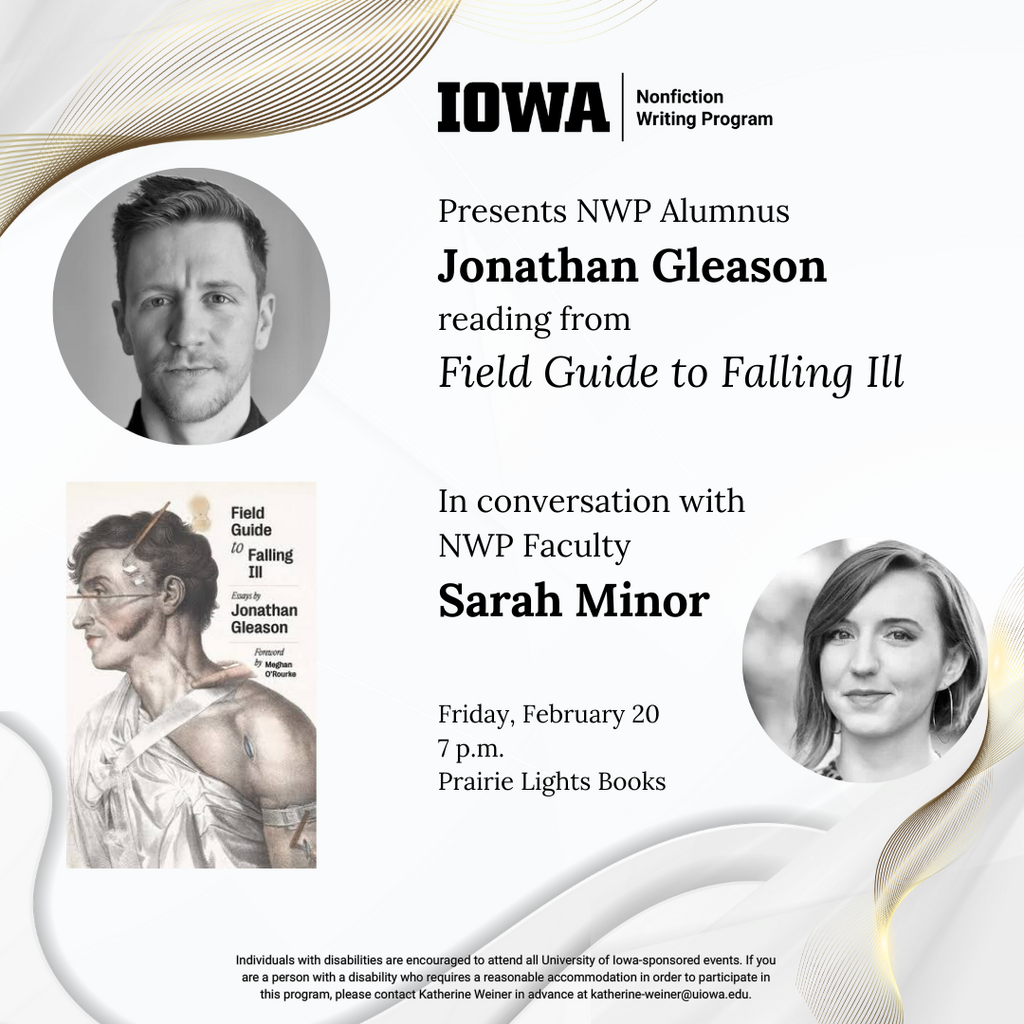 NWP Alumnus Jonathan Gleason reads from Field Guide to Falling Ill promotional image