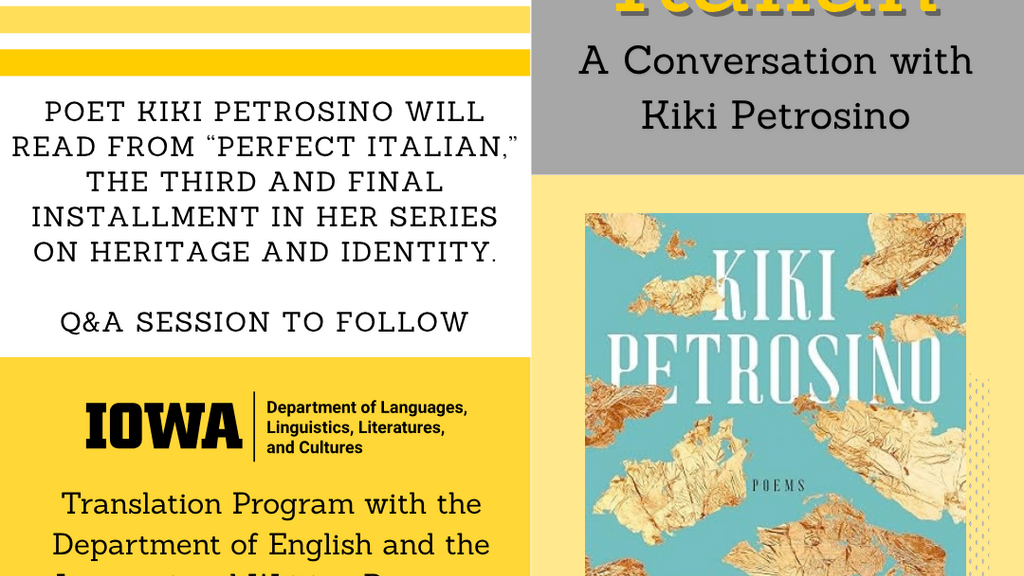 Perfect Italian: A Conversation with Kiki Petrosino promotional image